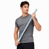 Bâton de massage en silicone pour le yoga, motif écaille de poisson, pour la relaxation, l'entraînement physique, la course à pied ; aide au soulagement des douleurs dorsales et des jambes