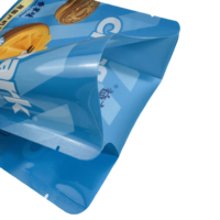 Sachet personnalisé imprimé, recyclable, transparent, à fond plat, en plastique Mylar carré, pour aliments, avec fenêtre transparente