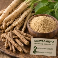 Poudre d'extrait de racine d'Ashwagandha naturelle 5% 10% Withanolides Qualité alimentaire pure en vrac pour le soulagement du stress