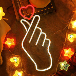 Letrero de neón Led con luz para dedo, corazón, berenjena, cereza, barra, Nube arcoíris, niño, niña, estrella, Hola para tienda, fiesta, boda, regalo de Navidad para niños - Product Image 4