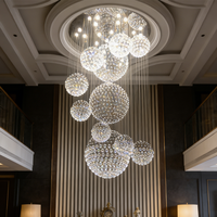 Lustre de Luxe pour Hall et Hall d'Entrée, Décoration d'Éclairage Intérieur, Lustre Moderne Personnalisé pour Supermarchés et Escaliers