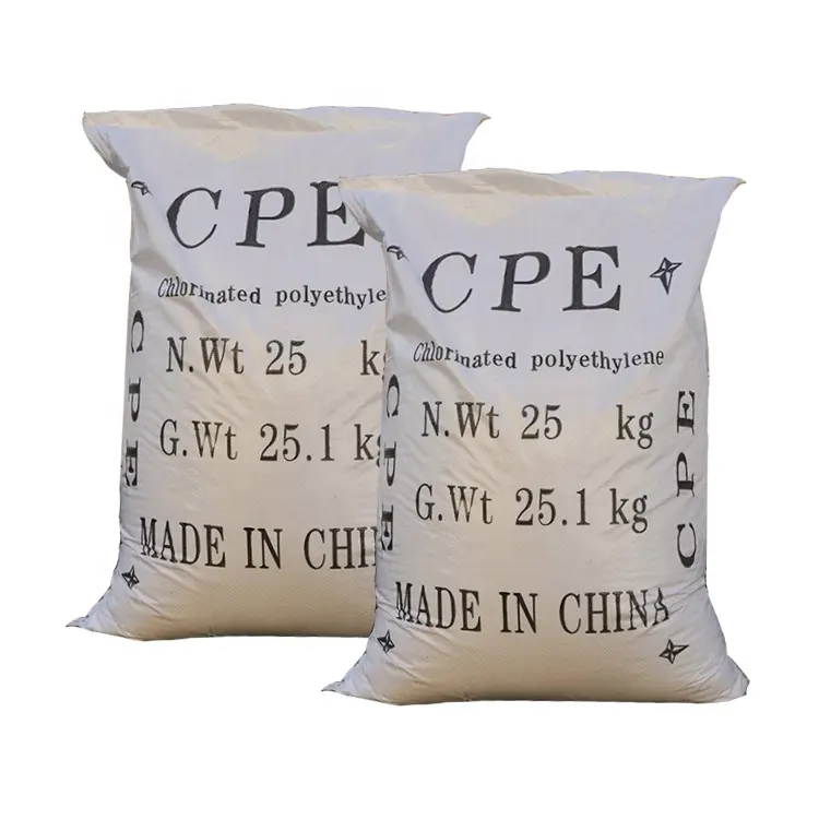 Additifs de PVC en plastique de produits chimiques polyéthylène chloré CPE 135 pour l'utilisation de fenêtre de PVC