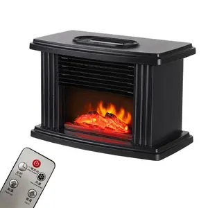 室内卧室办公室加热器电壁炉便携式炉灶3D逼真火焰过热保护壁炉加热器