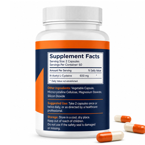 High Quality Natural NAC Capsules with N-Acetyl L-Cysteine Supports Immune System Health Antioxidant Customizable - Product Image 6