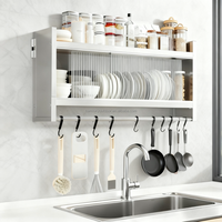 Étagère de rangement murale rectangulaire en métal inoxydable durable pour cuisine, design personnalisé, idéale pour la maison, l'hôtel ou les espaces intérieurs.