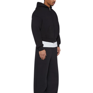 Fabrication de sweat-shirts en molleton français lourd et vieilli, 80% polyester, 20% coton, 350 g/m², vierge, personnalisable, pour homme, fermeture éclair, surdimensionné, ample, automne - Product Image 5