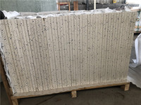 Carreaux de sol en pierre polie, carreaux de terrazzo en pierre, 60x60 cm, blanc, copeaux bleus, carreaux de terrazzo