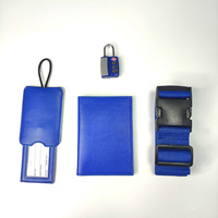 Voyage à l'étranger 4 pièces valise accessoires ensemble TSA câble serrure bagages sangles ensemble ceintures réglables et étiquettes à bagages