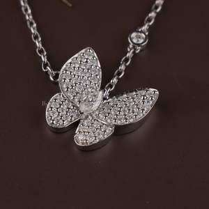 สร้อยคอเพชรเลี้ยงในห้องปฏิบัติการสำหรับผู้หญิง เงิน ทอง 10K 14K 18K เครื่องประดับหรูหรา ดีไซน์สวยงาม ของขวัญสุดพิเศษ - Product Image 3