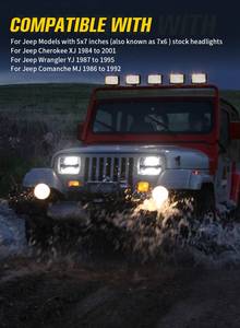 Cho Chevrolet <span class=keywords><strong>c6500</strong></span> <span class=keywords><strong>kodiak</strong></span> 5x7 "7x6" Led Đèn Pha Phụ kiện phụ tùng cho GMC Ford vuông Led Đèn Pha cao thấp chùm - Product Image 6