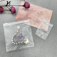 Bolsa con cierre de cremallera para joyería, bolsas pequeñas de PVC, Mini bolsa con cremallera esmerilada, logotipo impreso personalizado, impresión de plástico, bolsa de plástico transparente para gafas