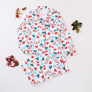انخفاض الشحن مخصص عيد الميلاد طباعة طويلة الأكمام بيجامة مجموعة مرونة الخصر لينة ملابس النوم عيد الميلاد الأسرة مطابقة بيجامات Pjs - Product Image 2