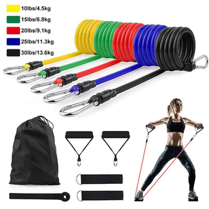 Bán Chạy Nhất Bán Buôn Workout 11 Pcs Thể Hình Kháng Ống Bands Set Cho Phòng Tập Thể Dục - Product Image 3