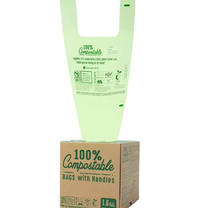 Custom Biodegradable <b>Compostable</b> Ecofriendly Disposable Offset Printed Flat <b>Bag</b> Garbage Trash <b>Bags</b> with HDPE/LDPE Material - Product Image 4