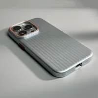 Étui de luxe antichoc mat ondulé pour iPhone 18 17 Air 16 15 14 13 Pro Max Plus, coque rigide en PC avec pare-chocs plaqué ondulé