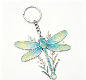 Dragonfly Metal <b>Key</b> Chain Enamel Wing <b>Key</b> <b>Ring</b> Zinc Alloy Insect Charm Souvenir Gift for <b>Bag</b> and Car <b>Keys</b> - Product Image 1