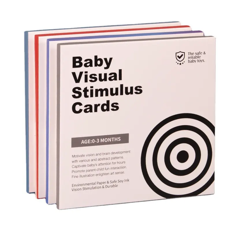 0-3 Months Infant Newborn Baby Visual Stimulation Cards,Kids Sensory Development High Contrast Black and White Flash Cards