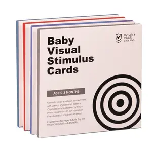 0-3 Months Infant Newborn Baby Visual Stimulation Cards,Kids Sensory Development High Contrast Black and White Flash Cards