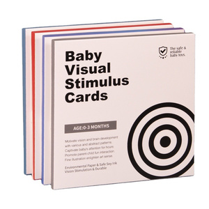 Tarjetas de estimulación Visual para bebés recién nacidos de 0 a 3 <span class=keywords><strong>meses</strong></span>, desarrollo sensorial para niños, tarjetas Flash blancas y negras de alto contraste - Product Image 1