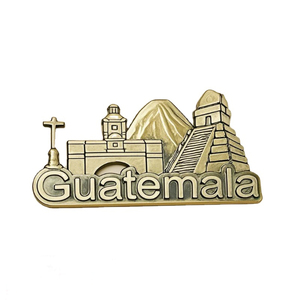 Magnete da frigorifero per turisti Antigua <span class=keywords><strong>Tikal</strong></span> personalizzato goffrato in metallo magnete per frigo <span class=keywords><strong>Guatemala</strong></span> souvenir - Product Image 1