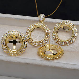 Juego de bases de bisel vacías de 15 mm de Plata S925 para joyería DIY, para colgantes, pendientes y anillos, para perlas y conchas de caballo - Product Image 5