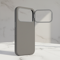 Coque de protection magnétique Vietao pour 17 Pro Max en TPU+PC, couleur unie, finition brossée, avec support d'objectif, pour utilisateurs sensibles à la peau