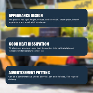 Hoogwaardig universeel taxidak full colour <span class=keywords><strong>LED</strong></span>-scherm stabiel auto <span class=keywords><strong>LED</strong></span>-matrix buitenreclame digitaal poster OEM/ODM - Product Image 5