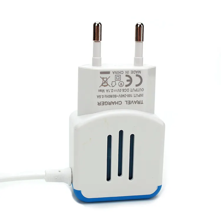 범용 3 수직 2 usb 여행 어댑터 스마트 휴대 전화 충전기 V8 안드로이드 마이크로 USB V3 유형 C 고정 케이블