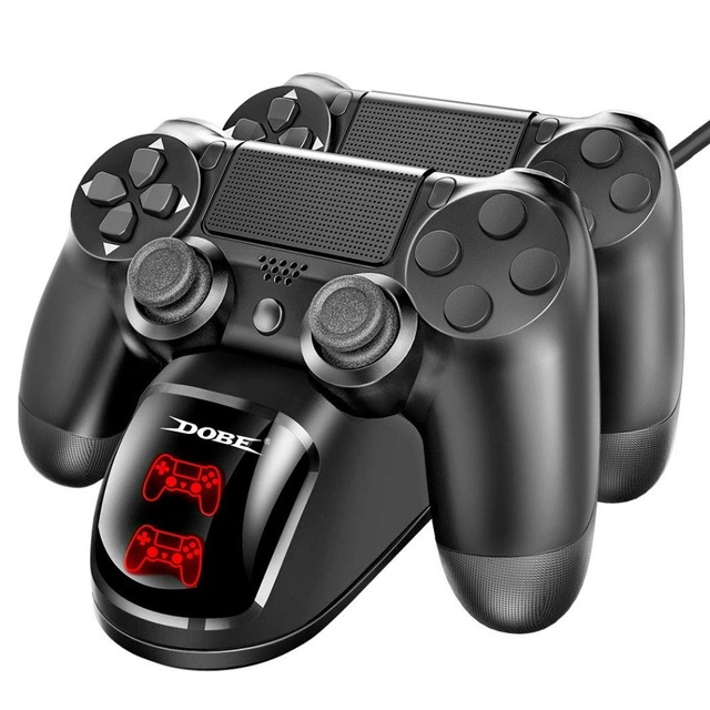 Dual USB Handle Fast Charging Dock Station Stand Charger for Ps4/ps4 Slim/ps4 Pro Game Controller Gamepad Joystick Dock Mount