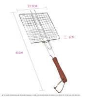 COOKBEST Outil de barbecue portable en acier inoxydable Spatule chromée pour nettoyer les bâtons de fer avec sac PP Cuisine et camping