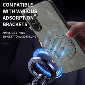 Funda Protectora Magnética de Cuero PU Mate con Protección para Lentes para Samsung Galaxy A27 A57 A37 A56 A36 A55 A54 A53 A52 A17 A07 A16 A15 <span class=keywords><strong>A14</strong></span> - Product Image 3