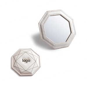 Espejo de Maquillaje de Bolsillo con Logotipo Personalizado, de Cuero PU Octogonal, con Serigrafía, Nuevo Estilo - Product Image 6