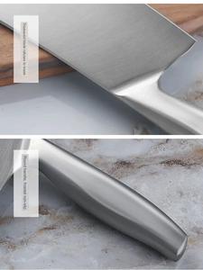 Nhiệm Vụ Nặng Nề Thép Không Gỉ Dao Nhà Bếp Chất Lượng Cao <span class=keywords><strong>Hollow</strong></span> Xử Lý Cleaver Cho Chặt Thịt Và Xương Đầu Bếp Dao - Product Image 2