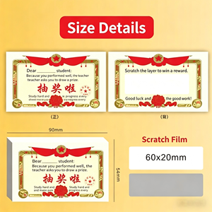 Cartes à gratter personnalisables pour récompenser les enseignants |   Diplôme de style vintage avec film de confidentialité à gratter pour les étudiants - Product Image 3