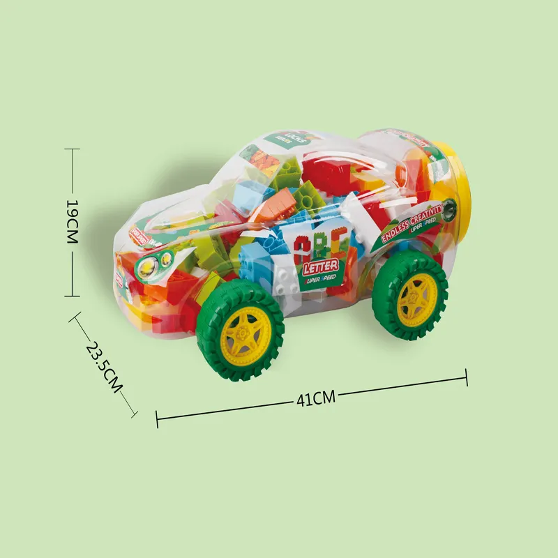 Giocattolo educativo per bambini gioco del treno per bambini assemblaggio di blocchi di costruzione per auto giocattoli di plastica per blocchi di costruzione