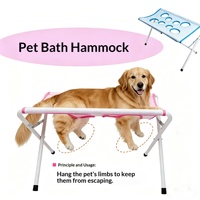 Hamac de bain pliable de luxe à séchage rapide en maille pour animaux de compagnie, anti-évasion, pour chats et chiens, idéal pour le bain à domicile - Vente chaude