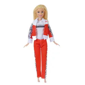 new arrival 11-12 inch 30 cm Barbi doll casual wear sport clothes outfits hoodies for BB,FR,PP doll(one= 3pcs)