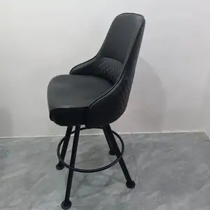 Tabouret de chaise de bar pour machine à sous et table de poker en cuir noir USA