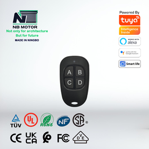 NB MOTOR 433Mhz 4 Boutons Silicone Clavier Abs Matériau Télécommande Piles <span class=keywords><strong>Alimentation</strong></span> pour Porte de Garage - Product Image 1