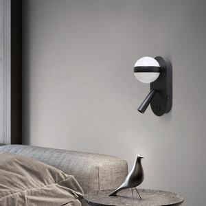 SKD Sunsir LED arriba y abajo iluminación de pared lámparas de pared de dormitorio de acrílico de metal negro - Product Image 2