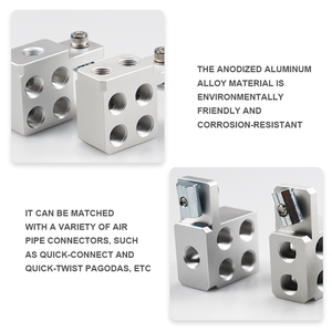 Collettore Pneumatico EAOT, Collettore di Distribuzione Aria Multiplo in Alluminio <span class=keywords><strong>CRG</strong></span> M5/G18, Blocco di Distribuzione Aria - Product Image 4