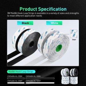 Cinta de Gancho y Bucle Superadhesiva Negra de Alta Resistencia, Rollo de PVC Entrelazado para Embalaje, Hogar y Oficina, 10,000 Usos - Product Image 5