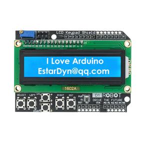 1602 LCD Keyboard Shield LCD1602 LCD 1602 Módulo de pantalla para Ardruino ATMEGA328 ATMEGA2560 Raspberry <span class=keywords><strong>Pi</strong></span> UNO Pantalla azul - Product Image 1