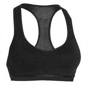 Soutien-gorge de sport sexy rembourré pour le yoga, motif léopard, 100 % nylon, haute qualité, respirant, séchage rapide, maintien moyen, pour l'entraînement - Product Image 1
