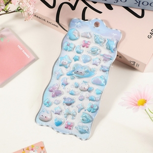 Pegatinas de Cristal en Relieve 3D Populares, Pegatinas Redondas Decorativas Educativas Hechas a Mano para Niños, Resistentes al Agua y Ecológicas - Product Image 2