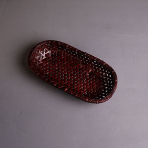 Handmade Woven <b>Bamboo</b> <b>Basket</b> Rectangle Living Room Storage Food Container <b>Bamboo</b> Material - Product Image 3