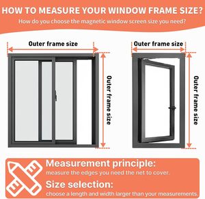Từ Có Thể Điều Chỉnh Tự Làm Cửa Sổ Màn Hình Trắng Khung Màu Xy Lưới 47 "X51" Sợi Thủy Tinh Màn Hình Cho Nhà Cửa Sổ Crimped Kỹ Thuật - Product Image 4