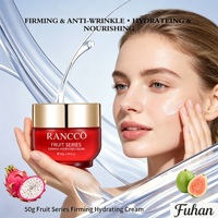 Natuurlijke Biologische Fruitverstevigende Hydraterende Gezichtscrème Tremella Dragon Pitaya Litchi Guava Extract Gist Vitamine E Hydraterende Frisse Crème