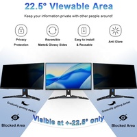 Filtre de confidentialité anti-reflet, anti-espionnage, anti-UV, bloquant la vue latérale, protection d'écran bidirectionnelle pour écran d'affichage Lenovo 24,5 pouces 16:9