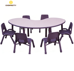 Meubles d'école et de crèche au design moderne, ensemble de bureau et de chaise ergonomiques pour enfants, table réglable en hauteur pour la maternelle - Product Image 2
